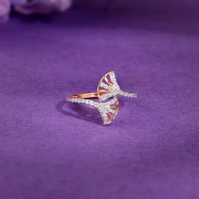 Rose Gold Divine Duet Lab Grown Diamond Ring