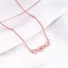 Rose Gold Double Infinity Love Necklace