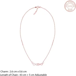 Rose Gold Double Infinity Love Necklace
