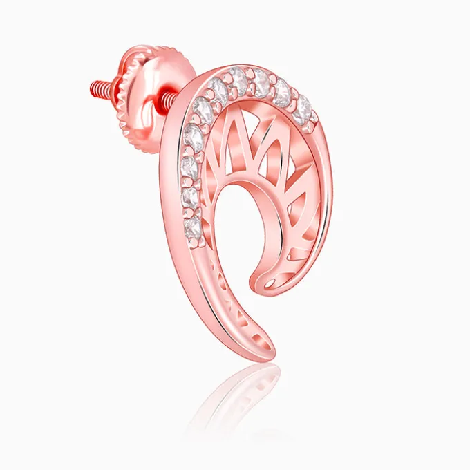 Rose Gold Dreamy Curve Earrings