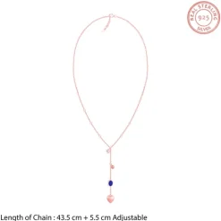 Rose Gold Dripping Hearts Necklace