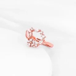 Rose Gold Drop Wreath Ring