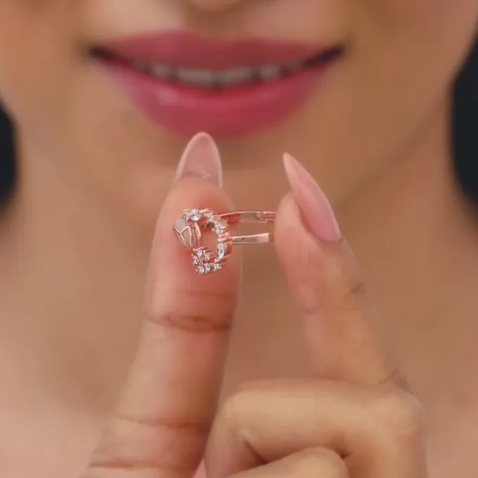 Rose Gold Drop Wreath Ring