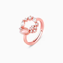 Rose Gold Drop Wreath Ring