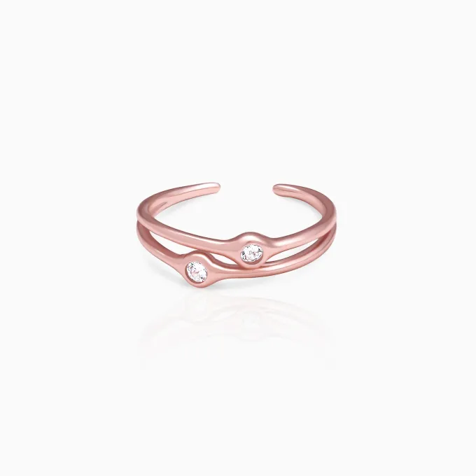 Rose Gold Dual Feat Ring