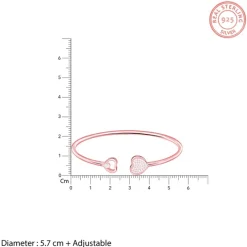 Rose Gold Dual Heart Bracelet