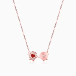 Rose Gold Duo Heart Necklace