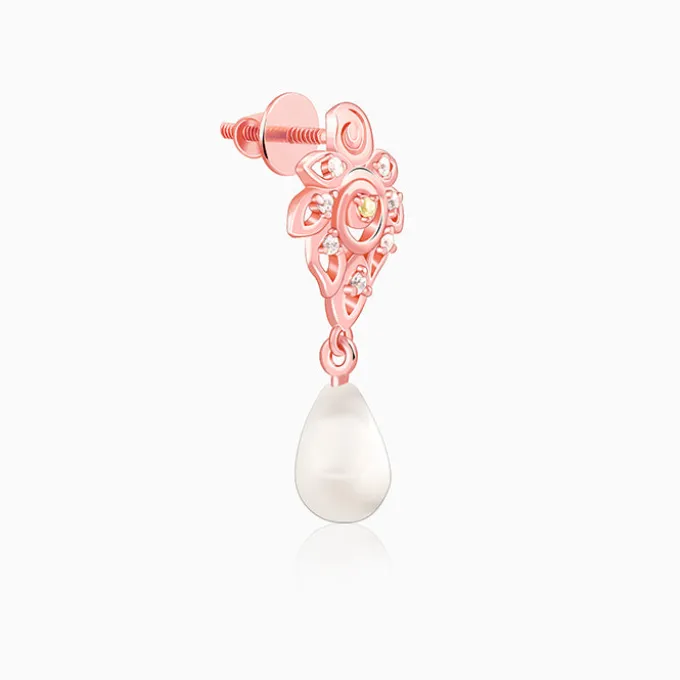 Rose Gold Eachna Earrings