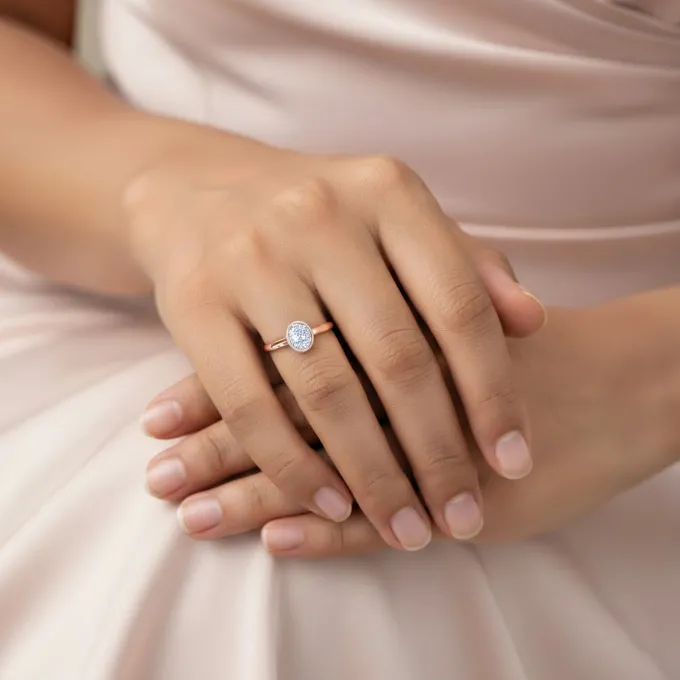 Rose Gold Eclipse Lab Grown Diamond Ring