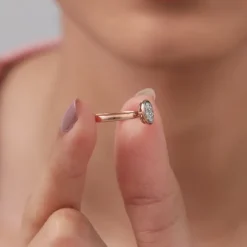 Rose Gold Eclipse Lab Grown Diamond Ring