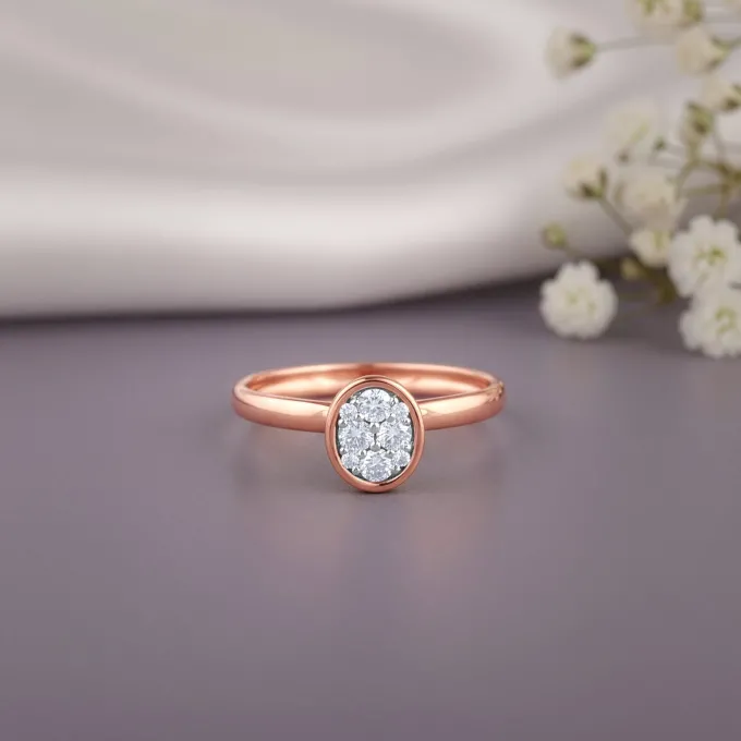 Rose Gold Eclipse Lab Grown Diamond Ring