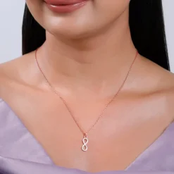 Rose Gold Elara Lab Grown Diamond Pendant