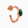 Rose Gold Elara Teardrop Hoop Earrings