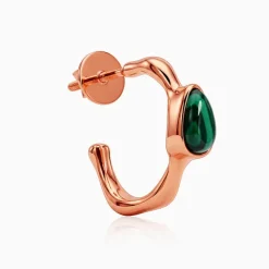 Rose Gold Elara Teardrop Hoop Earrings