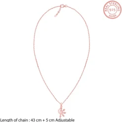 Rose Gold Elegant Musli Pendant With Link Chain