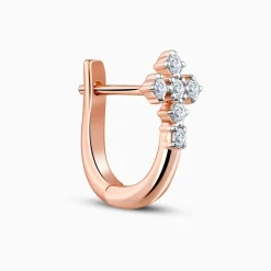 Rose Gold Embrace Elegance Diamond Earrings
