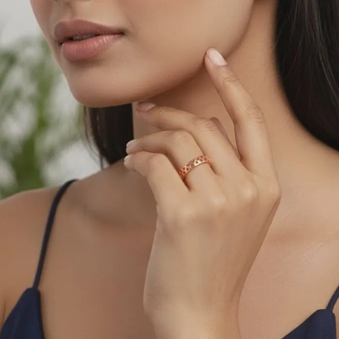Rose Gold Endless Heart Ring