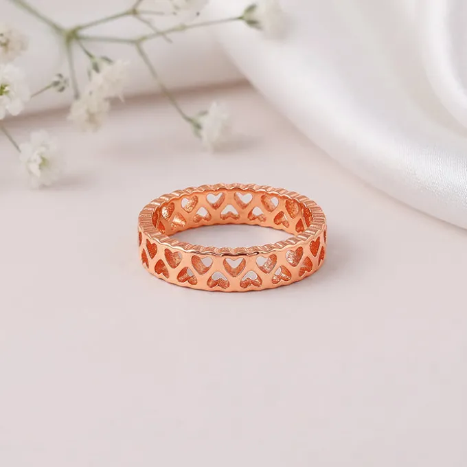 Rose Gold Endless Heart Ring