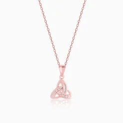 Rose Gold Enveloped in Love Pendant with Link Chain