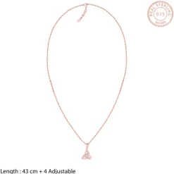 Rose Gold Enveloped in Love Pendant with Link Chain