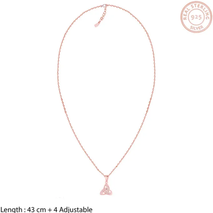 Rose Gold Enveloped in Love Pendant with Link Chain