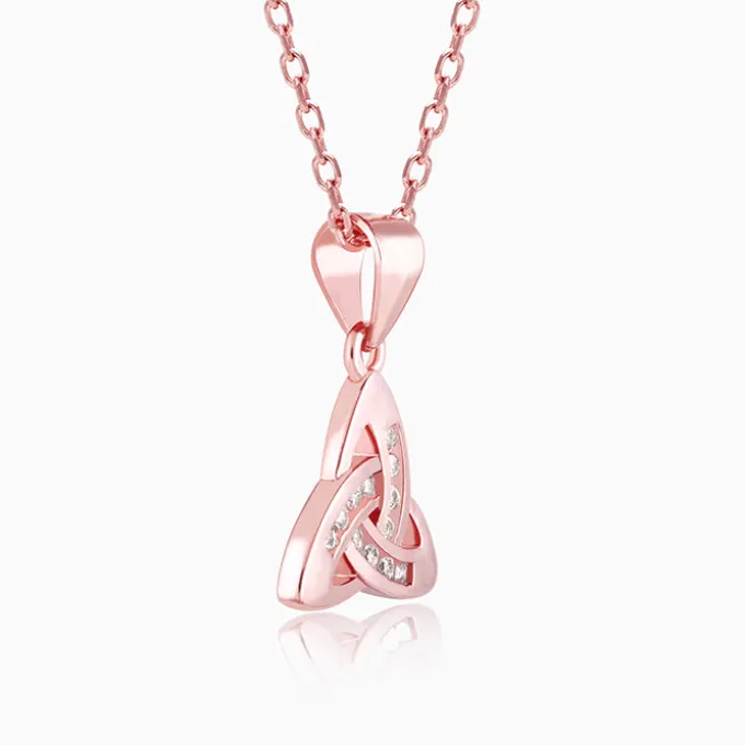 Rose Gold Enveloped in Love Pendant with Link Chain