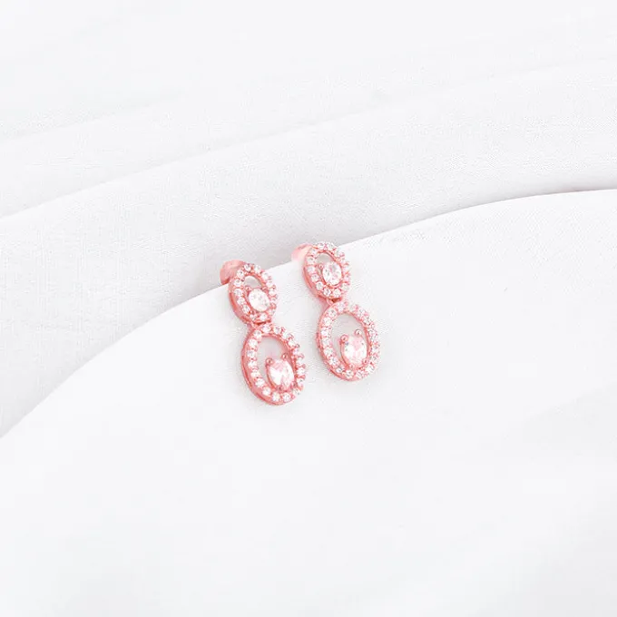 Rose Gold Eternal Love Earrings