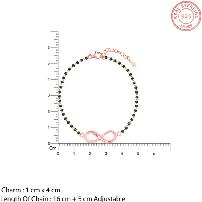 Rose Gold Eternity Mangalsutra Bracelet