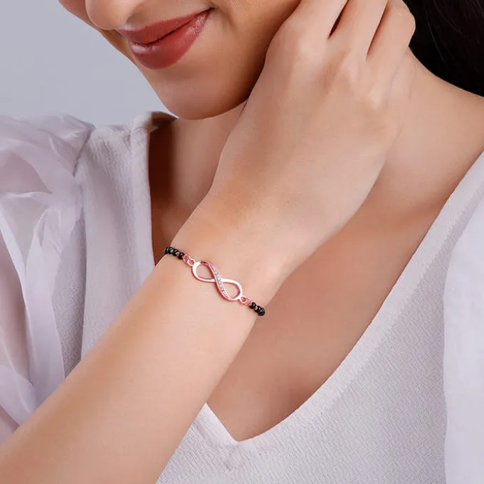 Rose Gold Eternity Mangalsutra Bracelet