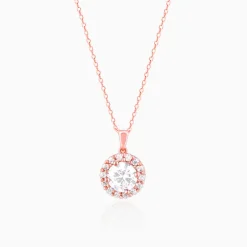 Rose Gold Eve Beauty Pendant With Link Chain