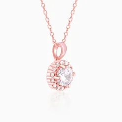 Rose Gold Eve Beauty Pendant With Link Chain