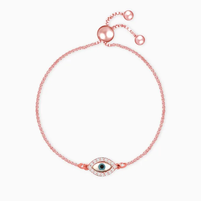 Rose Gold Evil Eye Bracelet