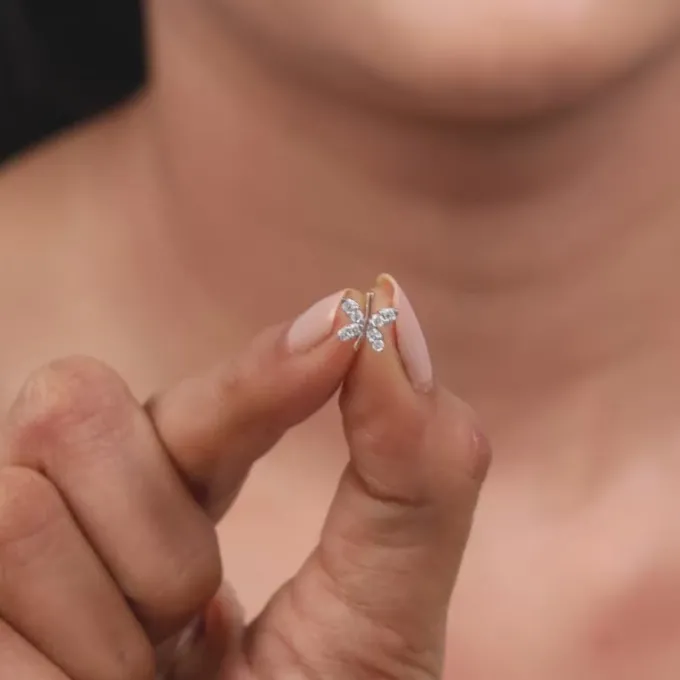 Rose Gold Evolve Lab Grown Diamond Stud Earrings