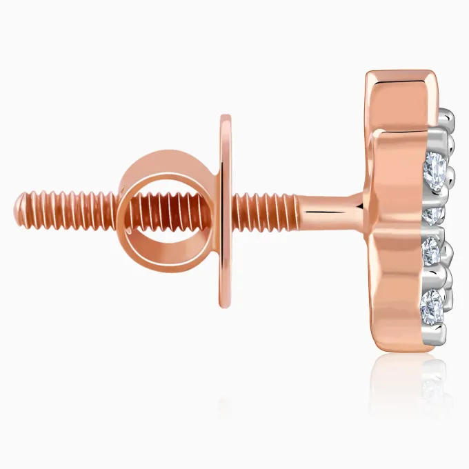Rose Gold Evolve Lab Grown Diamond Stud Earrings