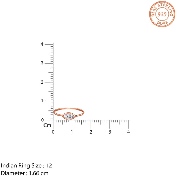 Rose Gold Eye Ring (Size 12)
