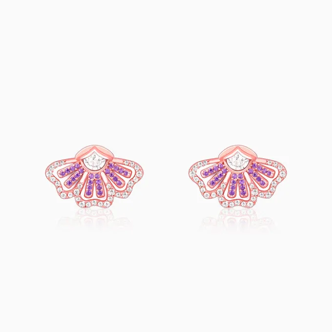 Rose Gold Eyebright Beauty Earrings