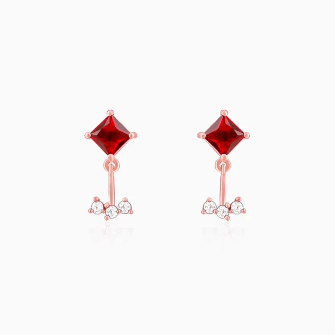 Rose Gold Falling For You Earrings