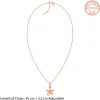 Rose Gold Fleur Bloom Pendant With Link Chain