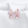 Rose Gold Floral Earrings