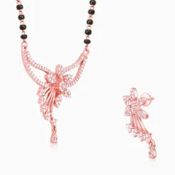 Rose Gold Floral Love Bond Mangalsutra Set