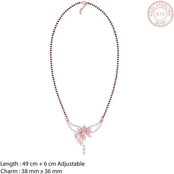 Rose Gold Floral Love Bond Mangalsutra Set