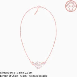 Rose Gold Floral Necklace