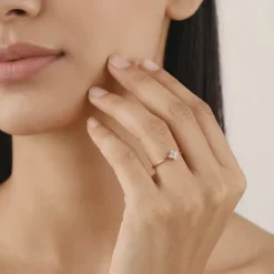Rose Gold Floral Vows Ring