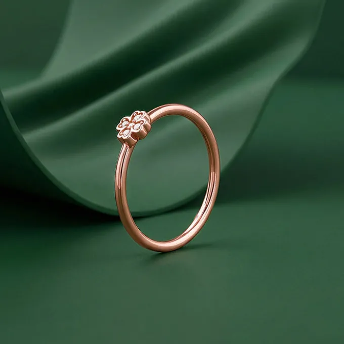 Rose Gold Floral Vows Ring