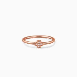 Rose Gold Floral Vows Ring