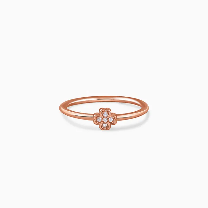 Rose Gold Floral Vows Ring