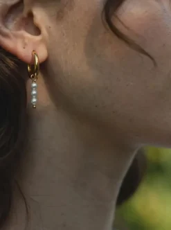 Rose Gold Flower Bouquet Earrings