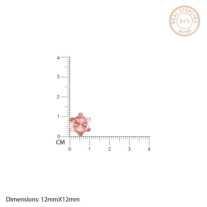 Rose Gold Flower Stud Earrings