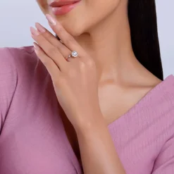 Rose Gold Flower Twist Ring