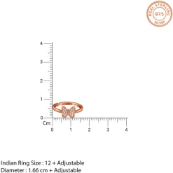 Rose Gold Flutter Shine Ring (Size 12)